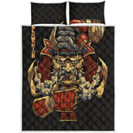 Japanese Ghost Samurai Print Quilt Bed Set