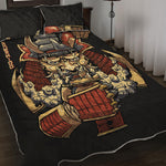 Japanese Ghost Samurai Print Quilt Bed Set