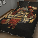 Japanese Ghost Samurai Print Quilt Bed Set
