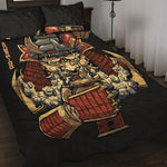 Japanese Ghost Samurai Print Quilt Bed Set