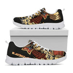 Japanese Ghost Samurai Print White Sneakers