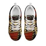 Japanese Ghost Samurai Print White Sneakers