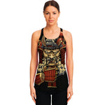 Japanese Ghost Samurai Print Women's Racerback Tank Top