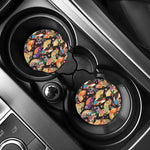 Japanese Hand Fan Pattern Print Car Coasters