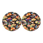 Japanese Hand Fan Pattern Print Car Coasters