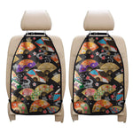 Japanese Hand Fan Pattern Print Car Seat Organizers