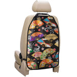 Japanese Hand Fan Pattern Print Car Seat Organizers