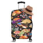 Japanese Hand Fan Pattern Print Luggage Cover