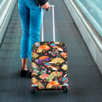 Japanese Hand Fan Pattern Print Luggage Cover