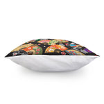 Japanese Hand Fan Pattern Print Pillow Cover