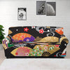 Japanese Hand Fan Pattern Print Sofa Cover