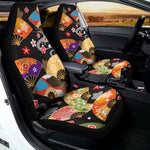 Japanese Hand Fan Pattern Print Universal Fit Car Seat Covers