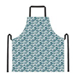 Japanese Kanagawa Wave Pattern Print Apron