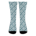 Japanese Kanagawa Wave Pattern Print Crew Socks