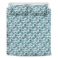 Japanese Kanagawa Wave Pattern Print Duvet Cover Bedding Set