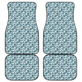 Japanese Kanagawa Wave Pattern Print Front and Back Car Floor Mats