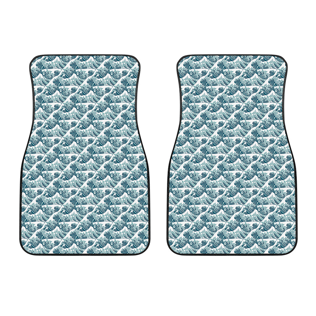 Japanese Kanagawa Wave Pattern Print Front Car Floor Mats