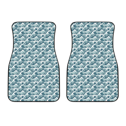 Japanese Kanagawa Wave Pattern Print Front Car Floor Mats