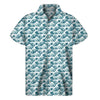 Japanese Kanagawa Wave Pattern Print Men's Short Sleeve Shirt