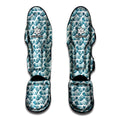 Japanese Kanagawa Wave Pattern Print Muay Thai Shin Guards