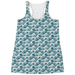 Japanese Kanagawa Wave Pattern Print Women's Racerback Tank Top