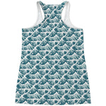 Japanese Kanagawa Wave Pattern Print Women's Racerback Tank Top