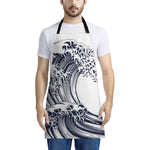 Japanese Kanagawa Wave Print Apron