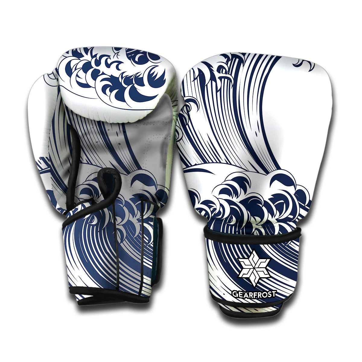 Japanese Kanagawa Wave Print Boxing Gloves