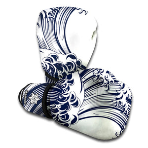 Japanese Kanagawa Wave Print Boxing Gloves