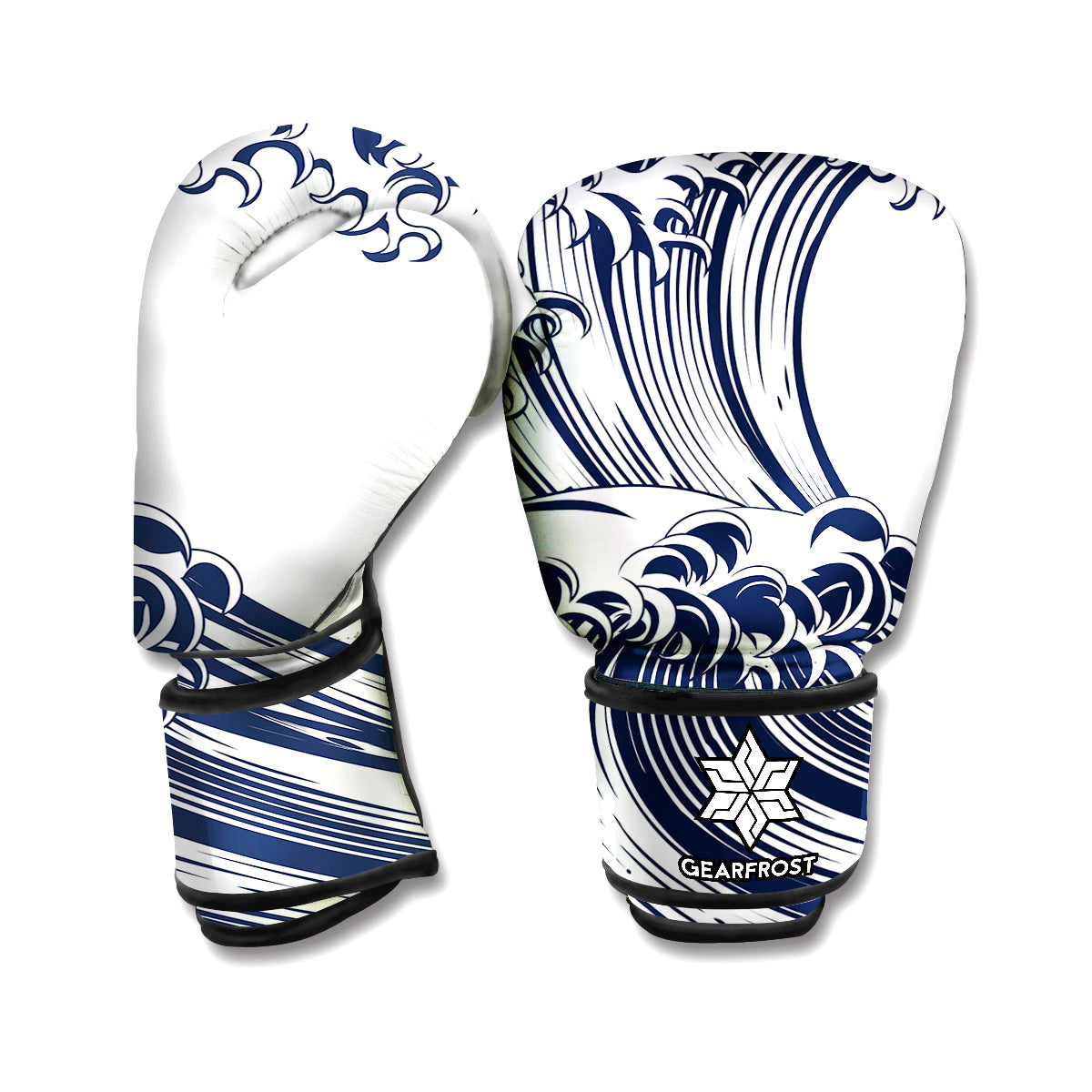 Japanese Kanagawa Wave Print Boxing Gloves