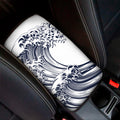 Japanese Kanagawa Wave Print Car Center Console Cover