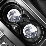 Japanese Kanagawa Wave Print Car Coasters