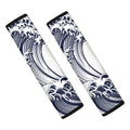 Japanese Kanagawa Wave Print Car Seat Belt Covers