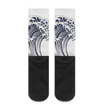 Japanese Kanagawa Wave Print Crew Socks