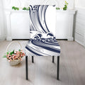 Japanese Kanagawa Wave Print Dining Chair Slipcover