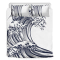 Japanese Kanagawa Wave Print Duvet Cover Bedding Set