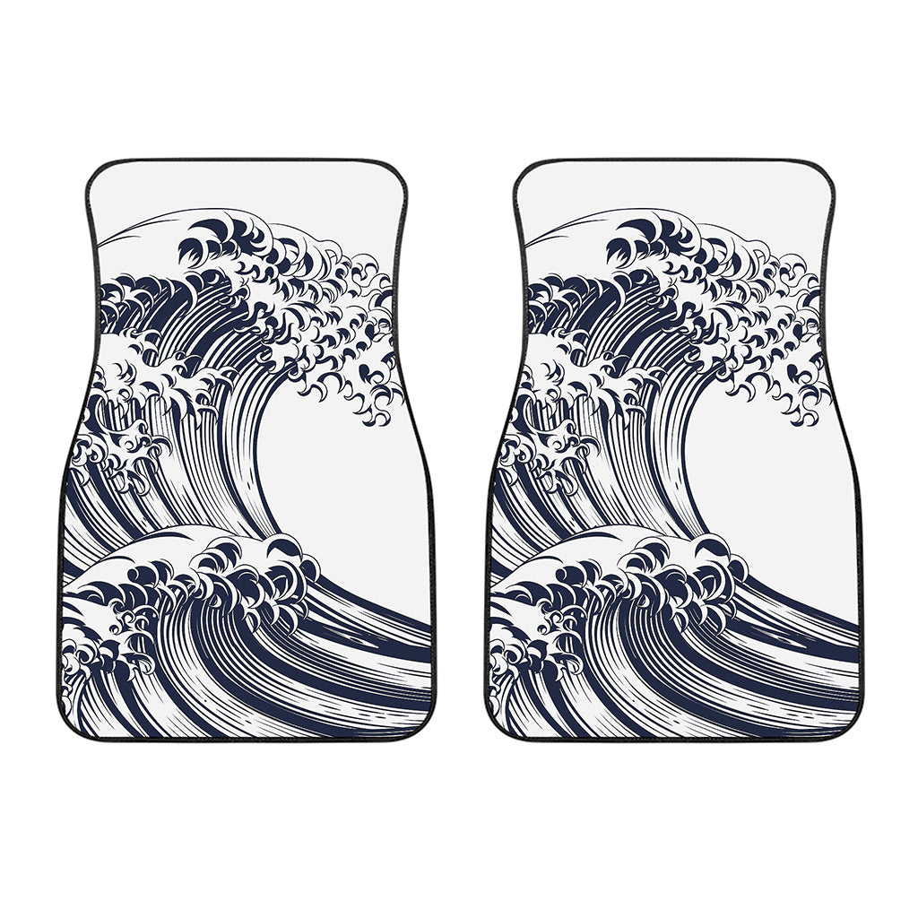 Japanese Kanagawa Wave Print Front Car Floor Mats