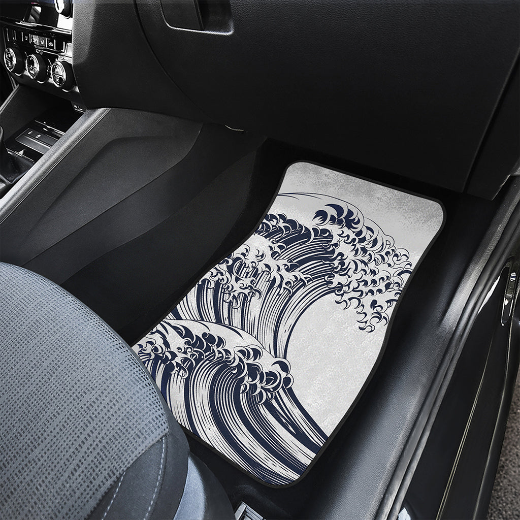 Japanese Kanagawa Wave Print Front Car Floor Mats