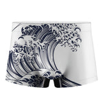 Japanese Kanagawa Wave Print Men's Boxer Briefs