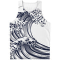 Japanese Kanagawa Wave Print Men's Tank Top