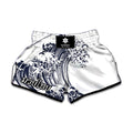 Japanese Kanagawa Wave Print Muay Thai Boxing Shorts