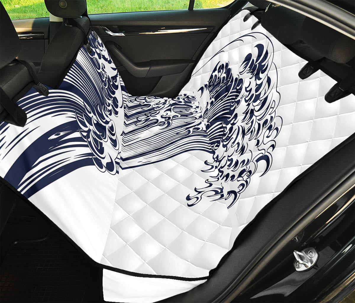 Japanese Kanagawa Wave Print Pet Car Back Seat Cover