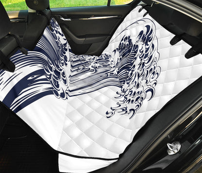 Japanese Kanagawa Wave Print Pet Car Back Seat Cover