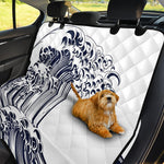 Japanese Kanagawa Wave Print Pet Car Back Seat Cover