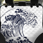 Japanese Kanagawa Wave Print Pet Car Back Seat Cover