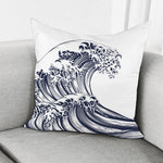 Japanese Kanagawa Wave Print Pillow Cover