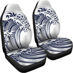 Japanese Kanagawa Wave Print Universal Fit Car Seat Covers