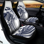 Japanese Kanagawa Wave Print Universal Fit Car Seat Covers