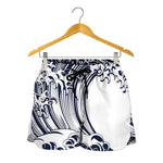 Japanese Kanagawa Wave Print Women's Shorts