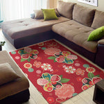 Japanese Kimono Pattern Print Area Rug